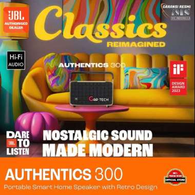 JBL Authentics 300 / Authentics300 / Authentic 300 Portable Smart Home Speaker with Retro Design, Wi