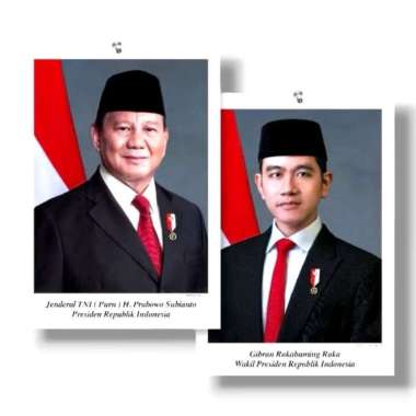 POSTER Foto Presiden Dan Wakil Presiden - Poster Presiden dan Wakil Presiden Prabowo Gibran 2024-202