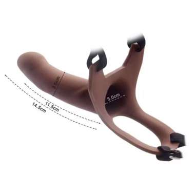 Big Size Silicone Strap on Realistic Pe nis Extender Sleeve Enlarger with Harness Hollow Strapon Dil