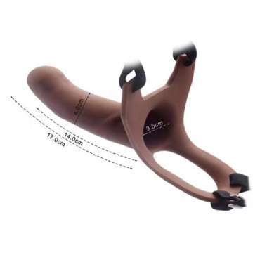 Big Size Silicone Strap on Realistic Pe nis Extender Sleeve Enlarger with Harness Hollow Strapon Dil