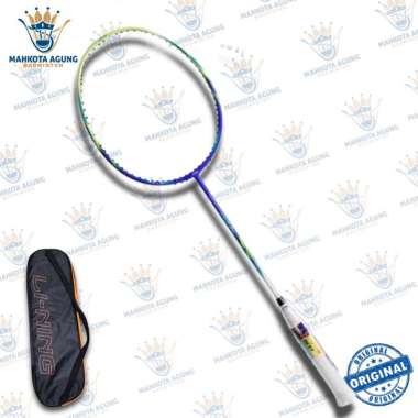 RAKET BADMINTON LINING WINDSTROM 72 power & speed ORIGINAL Raket+cover saja Blue/power