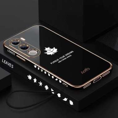 Case Compatible Vivo V40 Lite 4G / V40 Lite 5G Softcase Maple Elektro Plating Camera Protect Vivo V4