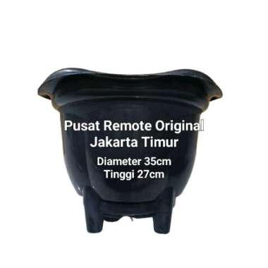 POT TANAMAN BUNGA POT PLASTIK DIAMETER 35CM TINGGI 27CM Hitam