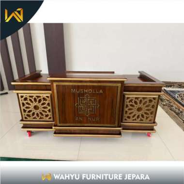 Meja Majelis Taklim Jati Ukiran Jepara Finishing