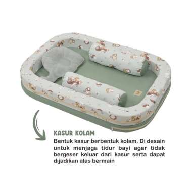 Baby Joy Kasur Bayi Kolam +Kelambu Jungle Joy Series / Kasur Kolam BJK 4023 / Kasur Bayi Sage