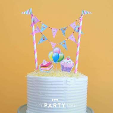 Cake Topper Kit - Pink Cupcake