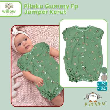 Bodysuit Bayi - Piteku Gummy FP Jumper Cewek Kerut 3-6M