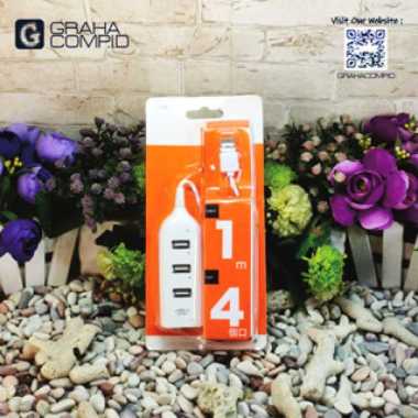 USB Hub Murah 4 Port Output in 1 usb 2.0 Sambungan Penghubung Laptop Komputer Flashdisk Flash Drive 