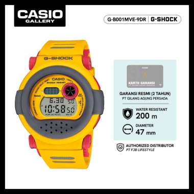 G-shock Jam Tangan Pria Original G-B001MVE-9DR Digital Yellow