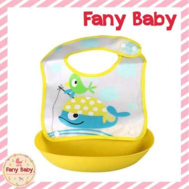Baby Safe BIB02 Baby Safe Foldable Slaber Yellow Whale