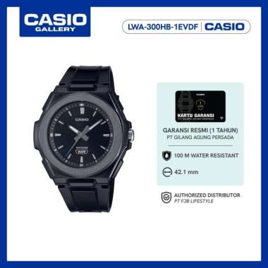 Casio Jam Tangan Unisex General LWA-300HB-1EVDF Original Analog Black