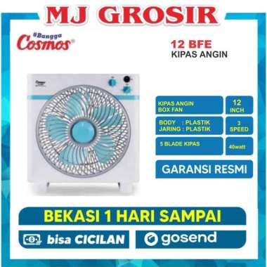 PROMO KIPAS ANGIN BOX FAN COSMOS 12 BFE KIPAS ANGIN DUDUK MEJA dus bawaan