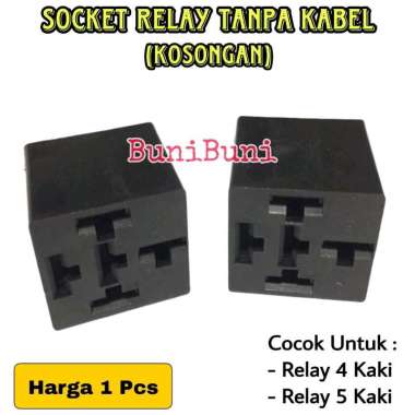 SOCKET RELAY KOTAK TANPA KABEL - Soket / Rumah Relay KOTAK KOSONGAN