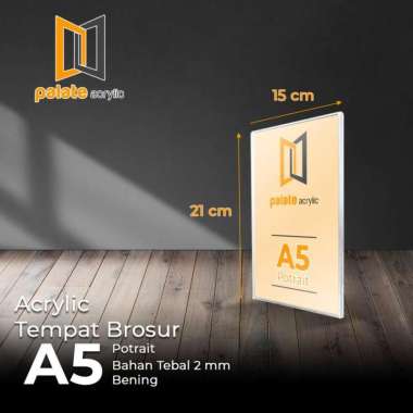ACRYLIC TENT HOLDER / AKRILIK BROSUR A5 PORTRAIT 2MM