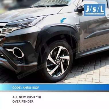 Over fender Samping hitam Doff All New rush 2018 merek jsl
