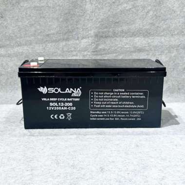SOLANA LITE BATTERY UPS/SOLAR PANEL/PANEL SURYA / BATERAI / AKI / ACCU 200AH 12V - 200AH 12V 200 AH