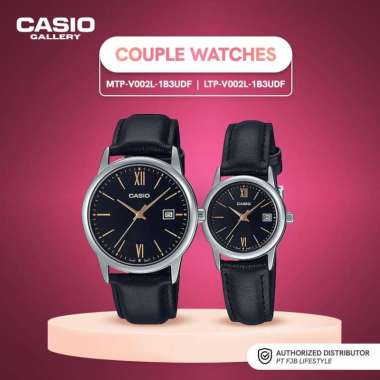 Jam Tangan Couple Casio MTP-V002L-1B3UDF x LTP-V002L-1B3UDF