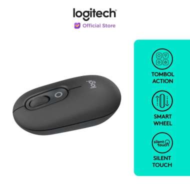 Logitech POP ICON Mouse Wireless Bluetooth Silent Click Easy-Switch Antar Maksimum 3 Perangkat GRAPH