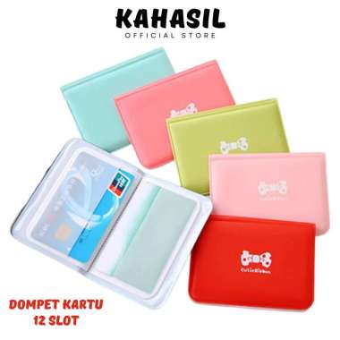 KAHASIL Dompet Kartu Mini Wanita Kecil Lucu Card Holder 12 Slot KHDP11 PINK MUDA