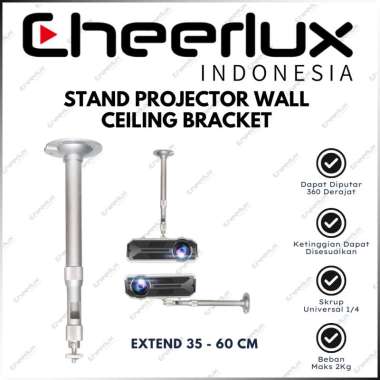 Tiang Proyektor Gantung Universal | Bracket Proyektor Gantung | Tiang Plafon Proyektor 35-60cm