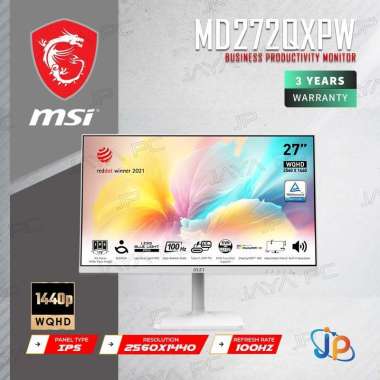 Monitor MSI LED IPS Modern MD272QXPW - WQHD 27" Inch