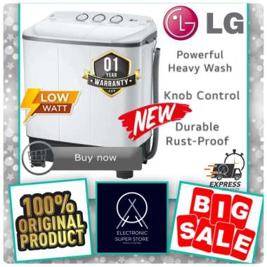 MESIN CUCI LG P7000N P 700 NONP SUPER ROLLER JET PULSATOR WIND DRY LG LOW WATT TWIN TUB LG MESIN CUC