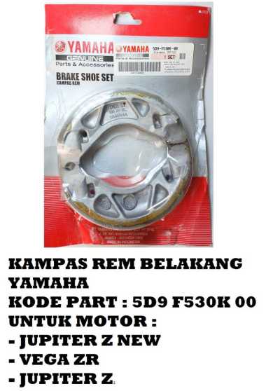 KAMPAS REM BELAKANG YAMAHA 5BP-F530K-20