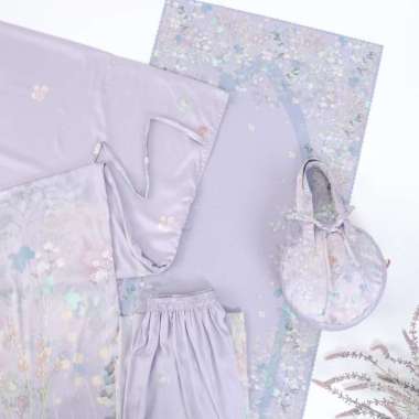 Veselka - Mukena Dewasa Diantha Signature Prayer Set Sajadah Printing Lilac