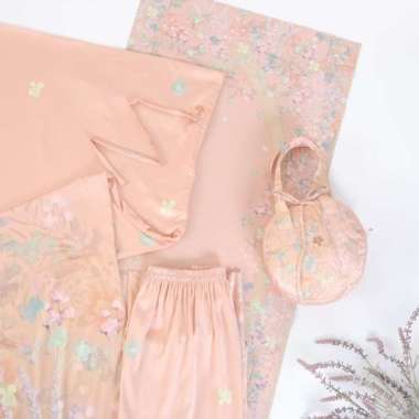 Veselka - Mukena Dewasa Diantha Signature Prayer Set Sajadah Printing Orange