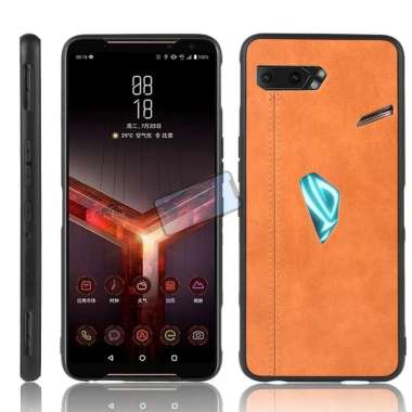 Case Asus ROG Phone 2 Soft Case Luxury Premium Leather anti-shock Case Rog Phone ll Orange