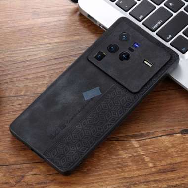 Case Aesthetic Vivo X80 Pro Original Azns Luxury Aesthetic Retro Case Hitam