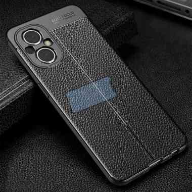 Case Oppo Reno7 Z 5G Leather Casing Cover Original Case Reno 7Z 5G Hitam