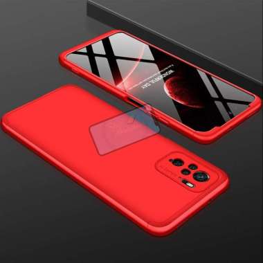 Case Xiaomi Poco F3 Original GKK 360 Hard PC Back Case Cover Shell Poco F3 Case Merah