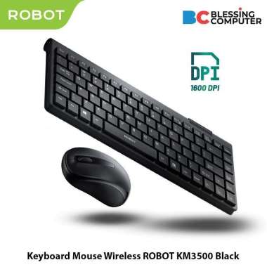 Keyboard Mouse Wireless ROBOT KM3500 Black