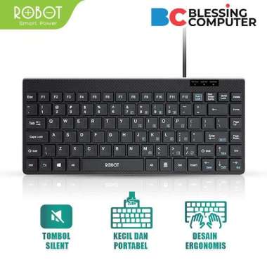 Keyboard Mini USB ROBOT RK10 / Mini Wired Keyboard Robot RK10