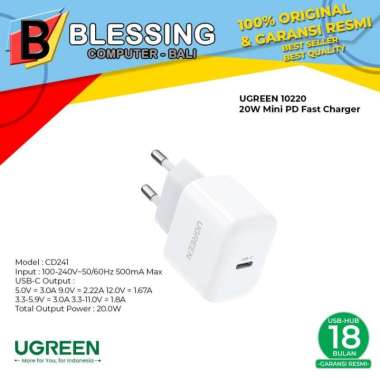 UGREEN 10220 Charger 20W Mini PD Fast Charger / Fast Charger