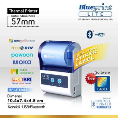 Blueprint Lite Portable Thermal Receipt Printer BP-LITE58 - Lite58 Bluetooth