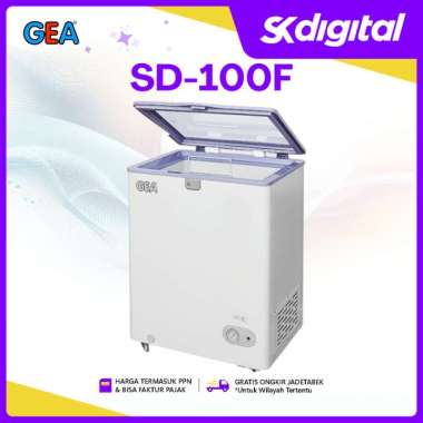 Chest Freezer Gea SD-100F Sliding Glass Freezer 100 Liter
