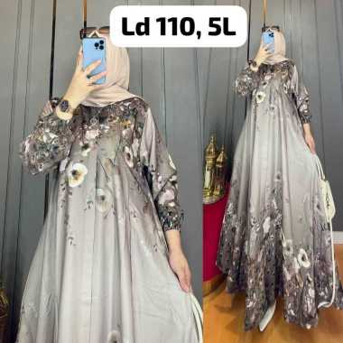 GAMIS MOTIF BUNGA MEWAH BUSUI & WUDHU FRIENDLY EXTRA JUMBO STANDAR BAHAN LIONEL RICHIE GAMIS PESTA M