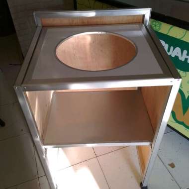Booth Portable Meja Lipat Bongkar Pasang bahan aluminium ukuran 60x50x80 cocok untuk jualan bakso ci