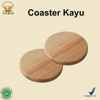 Coaster Kayu Slice Tatakan