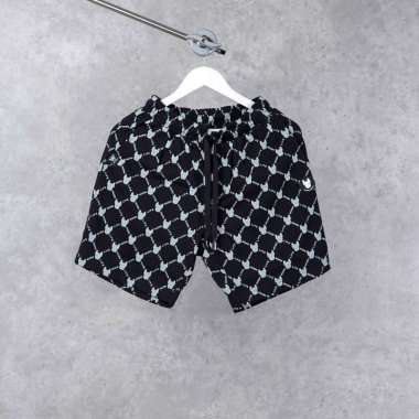 Celana LIFE WORK MONOGRAM WHITE BLACK SHORT PANTS 100% ORIGINAL M