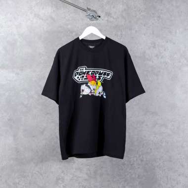 Kaos ADLV X POWERPUFF GIRLS BLACK TSHIRT 100% ORIGINAL 1