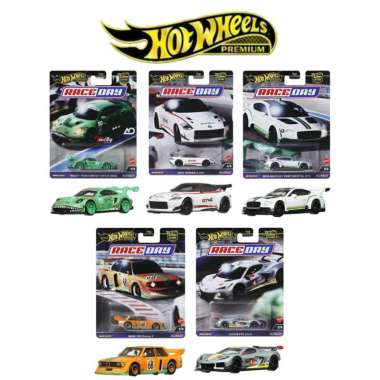 Hot Wheels Premium Race Day Set 5Pcs Car Culture Porsche Corvette BMW