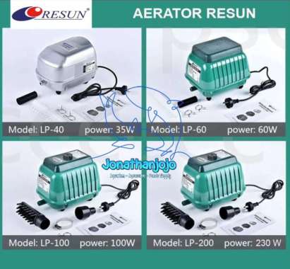 RESUN Aerator LP100 LP60 Pompa Gelembung oksigen kolam LP 60 100 LP-100