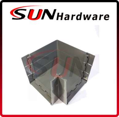 Sambungan Talang Air Belokan L 4 Inch Kotak Plastik PVC Abu Abu Knie Keni Knee