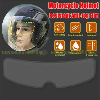 Stiker Anti Gores Helm Film Kaca Motor Visor Anti Air Anti Embun