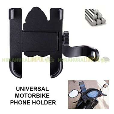Holder Motor Besi Spion Stang HM-20 Universal MotorBike Phone Holder