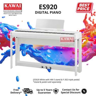 Kawai ES920 Digital Piano Keyboard Authorized Dealer Resmi Putih