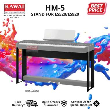 Stand HM5 for Kawai ES920/ES520 Authorized Dealer Resmi Hitam